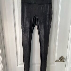 SPANX Black Faux Leather Leggings
